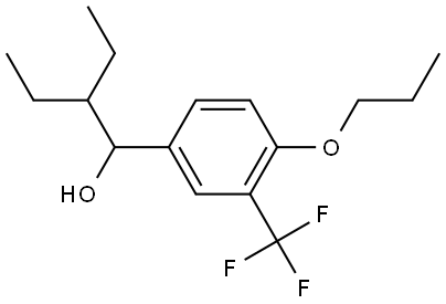 2-ethyl-1-(4-propoxy-3-(trifluoromethyl)phenyl)butan-1-ol Structure