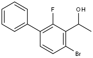 1-(4-bromo-2-fluoro-[1,1'-biphenyl]-3-yl)ethanol Structure