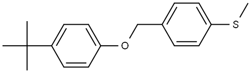 (4-((4-(tert-butyl)phenoxy)methyl)phenyl)(methyl)sulfane Structure