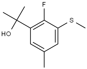 2-(2-fluoro-5-methyl-3-(methylthio)phenyl)propan-2-ol Structure