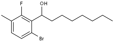 1-(6-bromo-2-fluoro-3-methylphenyl)octan-1-ol Structure