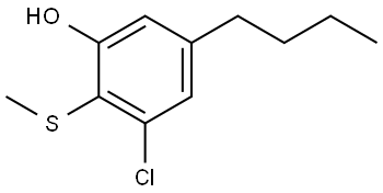 5-butyl-3-chloro-2-(methylthio)phenol Structure