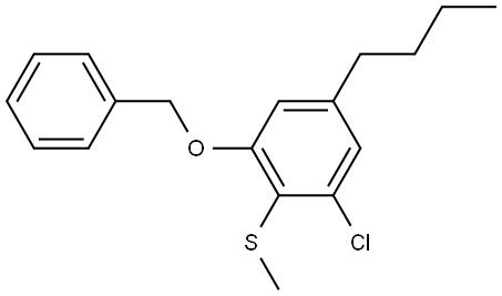 (2-(benzyloxy)-4-butyl-6-chlorophenyl)(methyl)sulfane Structure