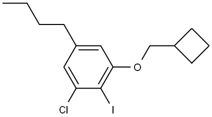 5-butyl-1-chloro-3-(cyclobutylmethoxy)-2-iodobenzene Structure