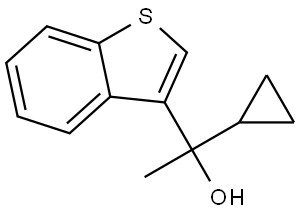 1-(benzo[b]thiophen-3-yl)-1-cyclopropylethanol Structure