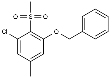 1-(benzyloxy)-3-chloro-5-methyl-2-(methylsulfonyl)benzene Structure