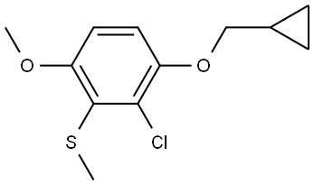 (2-chloro-3-(cyclopropylmethoxy)-6-methoxyphenyl)(methyl)sulfane Structure