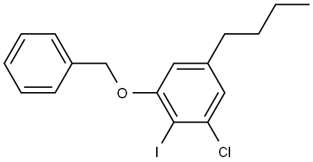 1-(benzyloxy)-5-butyl-3-chloro-2-iodobenzene Structure