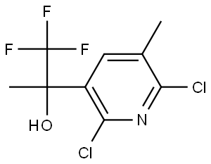 2-(2,6-dichloro-5-methylpyridin-3-yl)-1,1,1-trifluoropropan-2-ol Structure