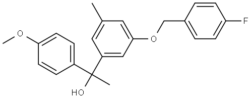 1-(3-((4-fluorobenzyl)oxy)-5-methylphenyl)-1-(4-methoxyphenyl)ethanol Structure