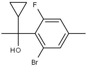 1-(2-bromo-6-fluoro-4-methylphenyl)-1-cyclopropylethanol Structure