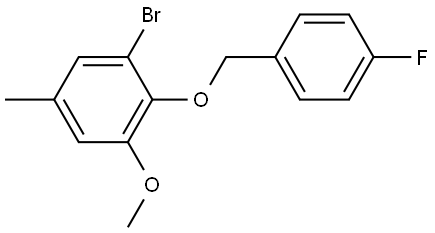 1-bromo-2-((4-fluorobenzyl)oxy)-3-methoxy-5-methylbenzene Structure