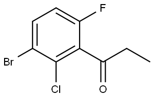 1-(3-bromo-2-chloro-6-fluorophenyl)propan-1-one Structure