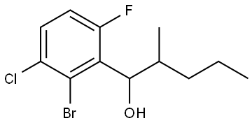 1-(2-bromo-3-chloro-6-fluorophenyl)-2-methylpentan-1-ol Structure