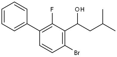 1-(4-bromo-2-fluoro-[1,1'-biphenyl]-3-yl)-3-methylbutan-1-ol Structure