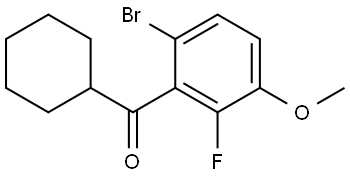 (6-bromo-2-fluoro-3-methoxyphenyl)(cyclohexyl)methanone Structure