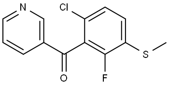 (6-chloro-2-fluoro-3-(methylthio)phenyl)(pyridin-3-yl)methanone Structure