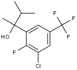 2-(3-chloro-2-fluoro-5-(trifluoromethyl)phenyl)-3-methylbutan-2-ol Structure