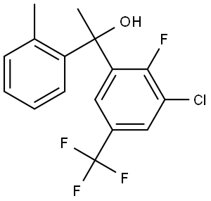 1-(3-chloro-2-fluoro-5-(trifluoromethyl)phenyl)-1-(o-tolyl)ethanol Structure