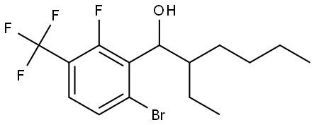 1-(6-bromo-2-fluoro-3-(trifluoromethyl)phenyl)-2-ethylhexan-1-ol Structure