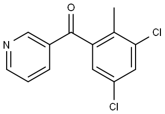 (3,5-dichloro-2-methylphenyl)(pyridin-3-yl)methanone Structure