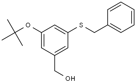 (3-(benzylthio)-5-(tert-butoxy)phenyl)methanol Structure