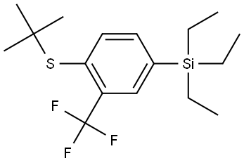 (4-(tert-butylthio)-3-(trifluoromethyl)phenyl)triethylsilane Structure