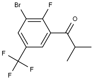 1-(3-bromo-2-fluoro-5-(trifluoromethyl)phenyl)-2-methylpropan-1-one Structure