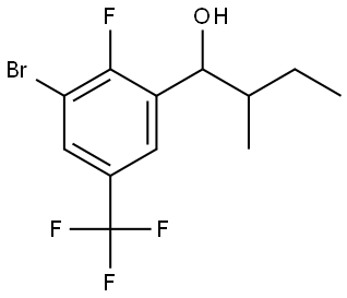 1-(3-bromo-2-fluoro-5-(trifluoromethyl)phenyl)-2-methylbutan-1-ol Structure