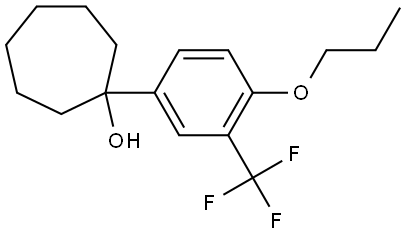 1-(4-propoxy-3-(trifluoromethyl)phenyl)cycloheptanol Structure