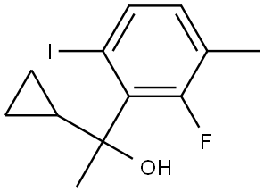 1-cyclopropyl-1-(2-fluoro-6-iodo-3-methylphenyl)ethanol Structure