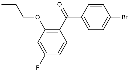 (4-bromophenyl)(4-fluoro-2-propoxyphenyl)methanone Structure