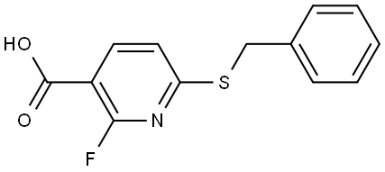 6-(benzylthio)-2-fluoronicotinic acid Structure