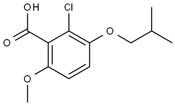 2-chloro-3-isobutoxy-6-methoxybenzoic acid Structure