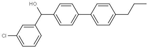 (3-chlorophenyl)(4'-propyl-[1,1'-biphenyl]-4-yl)methanol Structure