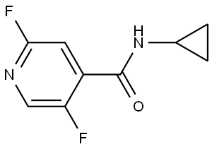 N-cyclopropyl-2,5-difluoroisonicotinamide Structure