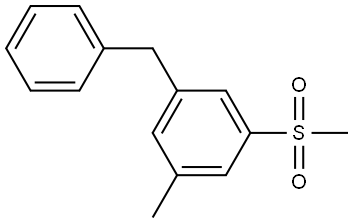 1-benzyl-3-methyl-5-(methylsulfonyl)benzene Structure