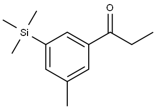 1-(3-methyl-5-(trimethylsilyl)phenyl)propan-1-one Structure