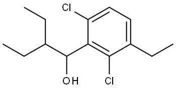 1-(2,6-dichloro-3-ethylphenyl)-2-ethylbutan-1-ol Structure