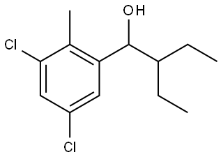 1-(3,5-dichloro-2-methylphenyl)-2-ethylbutan-1-ol Structure