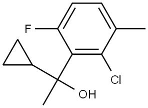 1-(2-chloro-6-fluoro-3-methylphenyl)-1-cyclopropylethanol Structure