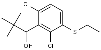 1-(2,6-dichloro-3-(ethylthio)phenyl)-2,2-dimethylpropan-1-ol Structure