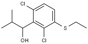 1-(2,6-dichloro-3-(ethylthio)phenyl)-2-methylpropan-1-ol Structure
