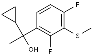 1-cyclopropyl-1-(2,4-difluoro-3-(methylthio)phenyl)ethanol Structure