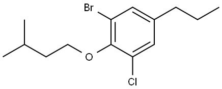 1-bromo-3-chloro-2-(isopentyloxy)-5-propylbenzene Structure