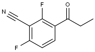 2,6-difluoro-3-propionylbenzonitrile Structure