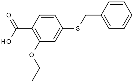 4-(benzylthio)-2-ethoxybenzoic acid Structure