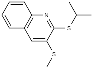 2-(isopropylthio)-3-(methylthio)quinoline Structure