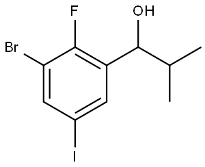 1-(3-bromo-2-fluoro-5-iodophenyl)-2-methylpropan-1-ol Structure