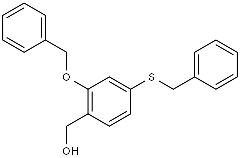 (2-(benzyloxy)-4-(benzylthio)phenyl)methanol Structure